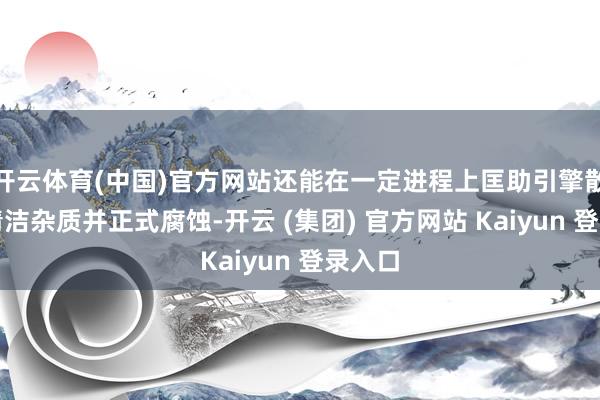开云体育(中国)官方网站还能在一定进程上匡助引擎散热、清洁杂质并正式腐蚀-开云 (集团) 官方网站 Kaiyun 登录入口