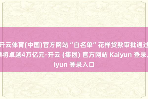 开云体育(中国)官方网站“白名单”花样贷款审批通过金额将卓越4万亿元-开云 (集团) 官方网站 Kaiyun 登录入口