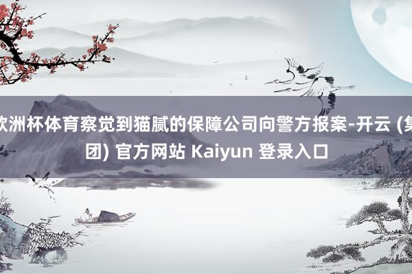 欧洲杯体育察觉到猫腻的保障公司向警方报案-开云 (集团) 官方网站 Kaiyun 登录入口