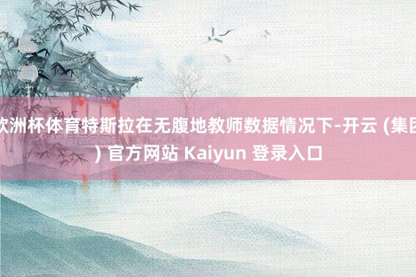 欧洲杯体育特斯拉在无腹地教师数据情况下-开云 (集团) 官方网站 Kaiyun 登录入口