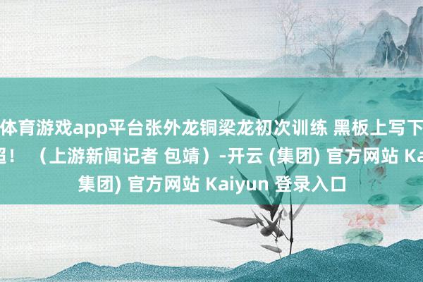 体育游戏app平台张外龙铜梁龙初次训练 黑板上写下估量打算:冲超! (上游新闻记者 包靖)-开云 (集团) 官方网站 Kaiyun 登录入口