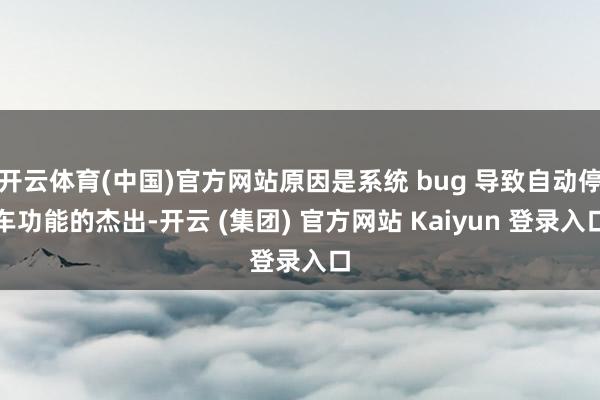 开云体育(中国)官方网站原因是系统 bug 导致自动停车功能的杰出-开云 (集团) 官方网站 Kaiyun 登录入口