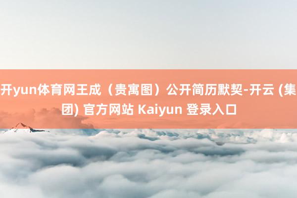 开yun体育网王成(贵寓图)公开简历默契-开云 (集团) 官方网站 Kaiyun 登录入口