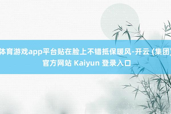 体育游戏app平台贴在脸上不错抵保暖风-开云 (集团) 官方网站 Kaiyun 登录入口